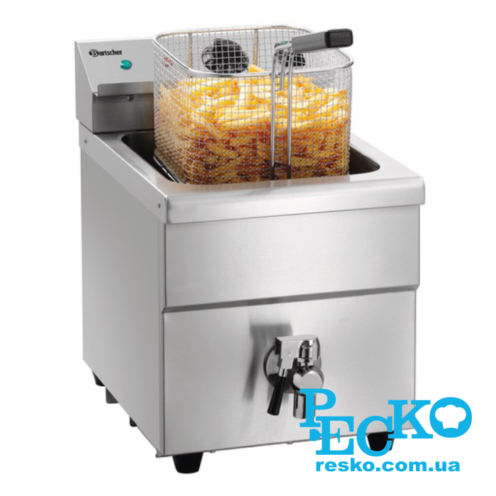 Фритюрница Bartscher 165118 с краном индукционная профессиональная 8 л