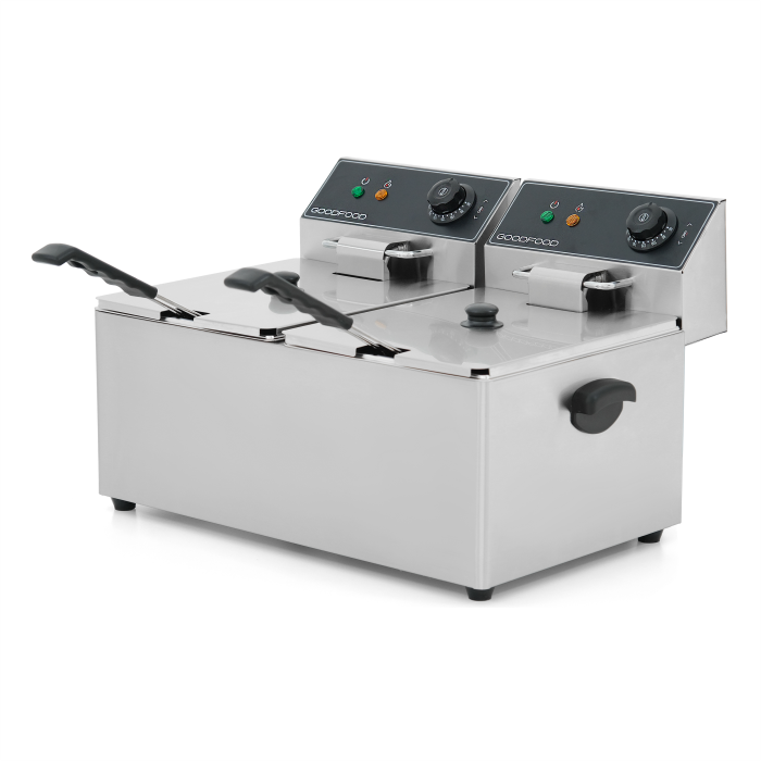 Фритюрница GoodFood EF88 BLACK электрическая профессиональная 8+8 л