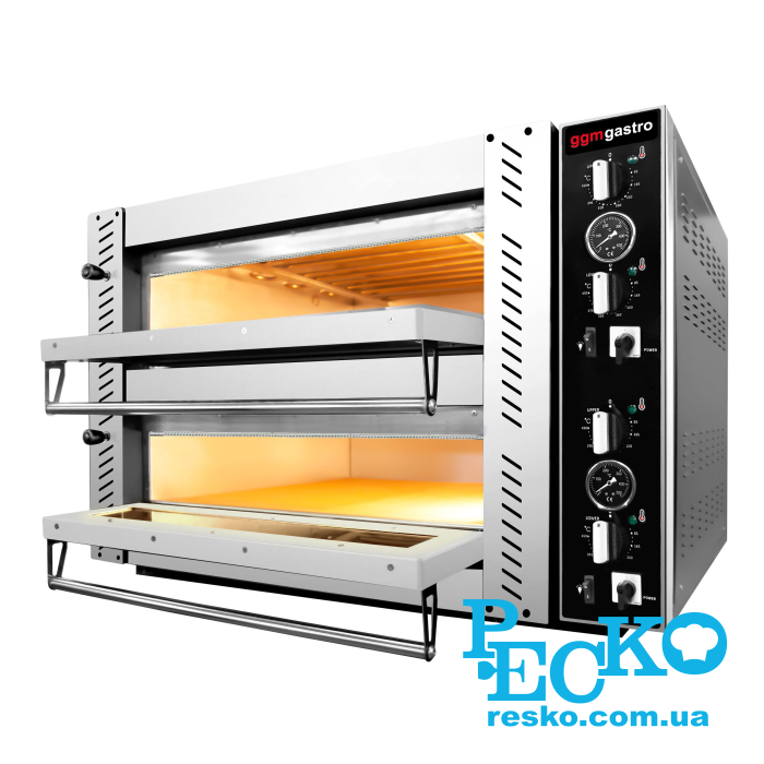 Печь для пиццы GGM Gastro POE4430 электрическая две камеры