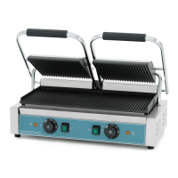 Гриль контактний GoodFood ECG11 BLUE притискний професійний ребристий