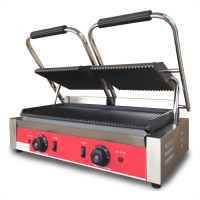 Гриль контактний GoodFood ECG20RR притискний професійний ребристий