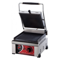 Гриль контактний Silver SS-08 притискний професійний ребристий