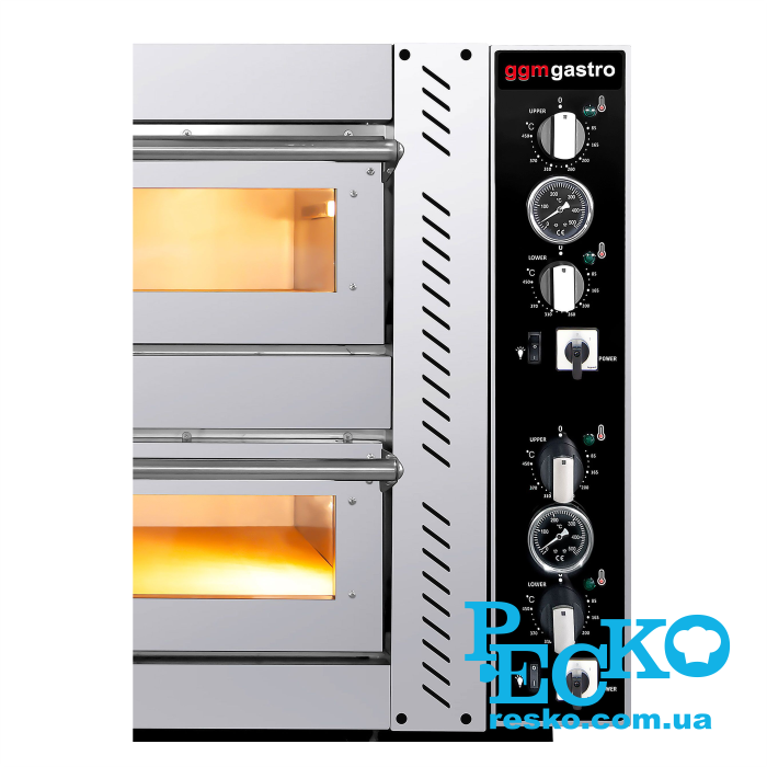 Печь для пиццы GGM Gastro POE4430 электрическая две камеры
