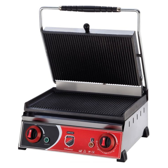 Гриль контактный Silver 2130 прижимной профессиональный ребристый