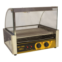 Гриль роликовий Rauder JRG-10G зі склом 10 роликів