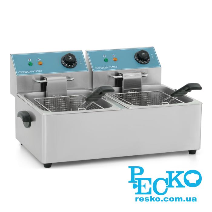 Фритюрница GoodFood EF66 BLUE электрическая профессиональная 6+6 л