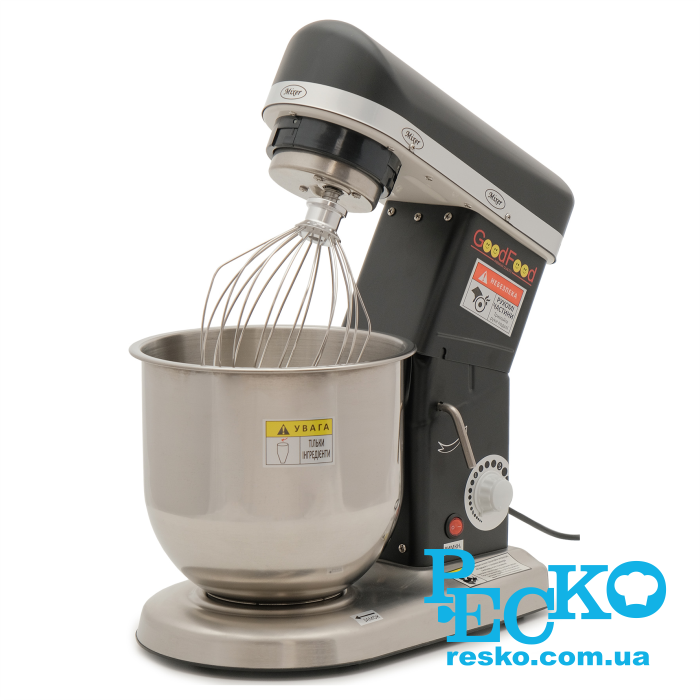Міксер кондитерський планетарний GoodFood PM-B7 BLACK професійний 7 л промисловий настільний від компані\ РЕСКО