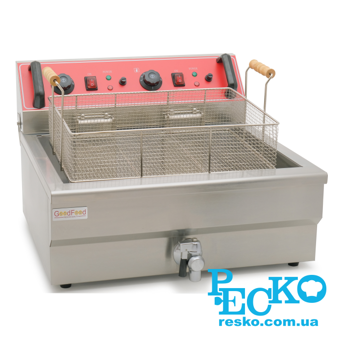 Чебуречница GoodFood EF30V с краном электрическая профессиональная 30 л