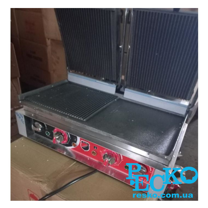 Гриль контактный Silver SS-20DН прижимной профессиональный комбинированный