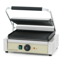 Гриль контактний GoodFood ECG11 BEIGE притискний професійний ребристий
