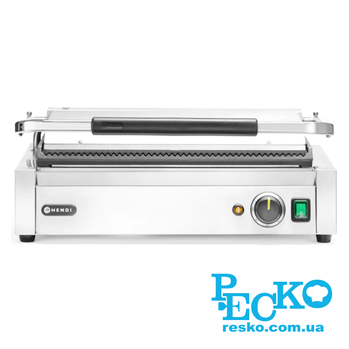 Гриль контактный Hendi 263624 panini XL прижимной профессиональный ребристый