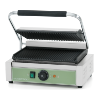 Гриль контактний GoodFood ECG11 GREEN притискний професійний ребристий