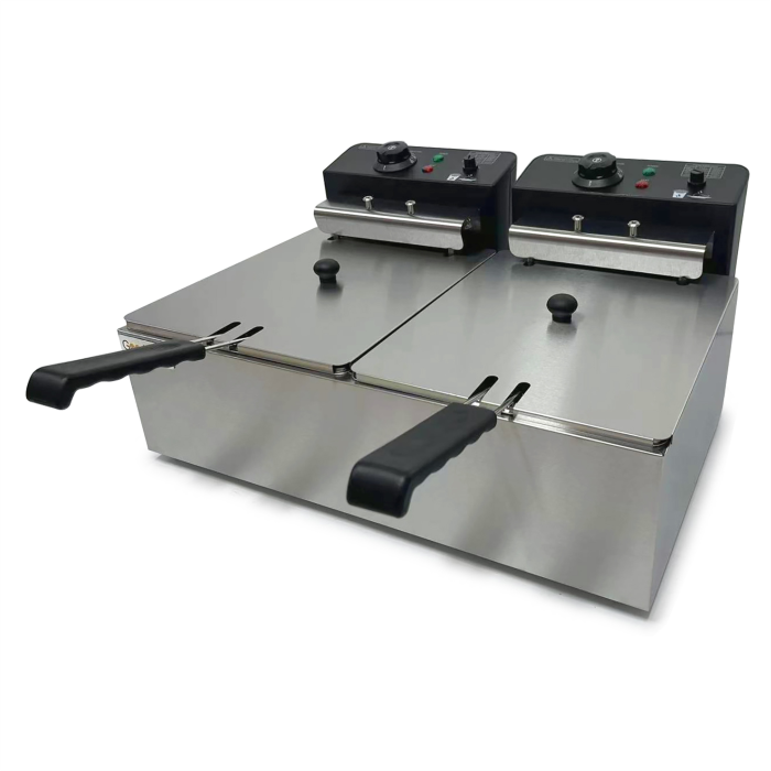 Фритюрница GoodFood EF66 BLACK электрическая профессиональная 6+6 л