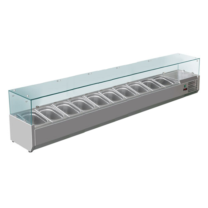Витрина для топпинга Hurakan HKN-GXD2000GC холодильная для пиццы пиццерии
