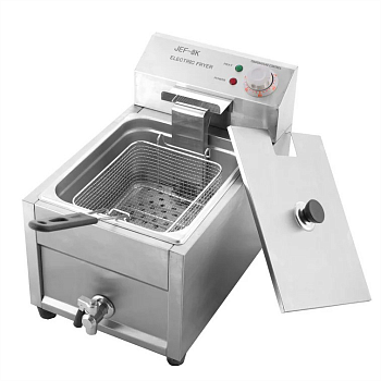 Фритюрница Rauder JEF-8K с краном электрическая профессиональная 8 л