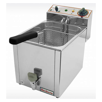Фритюрница Beckers FB 8 LT с краном электрическая профессиональная 8 л