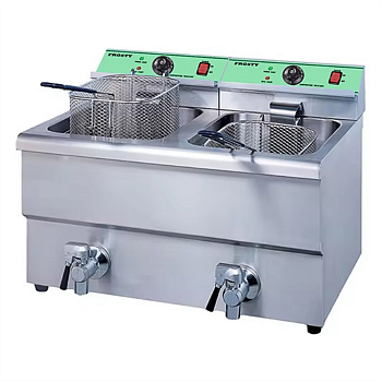 Фритюрница Frosty EFS-12L-2 с краном электрическая профессиональная 12+12 л