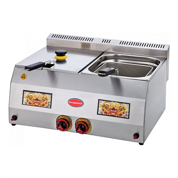 Фритюрница Silver 2705 газовая профессиональная 8+8 л