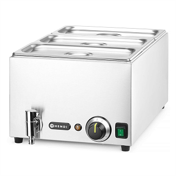 Мармит тепловой Hendi 238868 GN 1/1 со сливным краном электрический профессиональный
