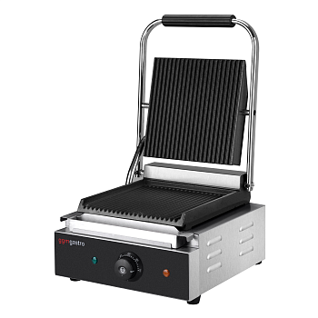 Гриль контактный GGM Gastro KGJ432 прижимной профессиональный ребристый