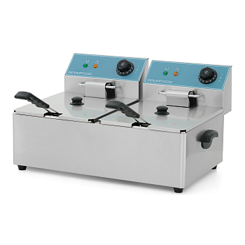 Фритюрница GoodFood EF66 BLUE электрическая профессиональная 6+6 л