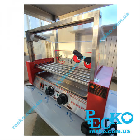 Гриль роликовый Frosty WY-005 со стеклом 5 роликов