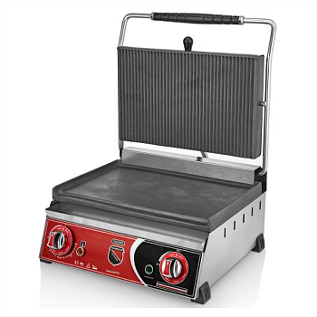 Гриль контактный Silver 2131/1 прижимной профессиональный комбинированный