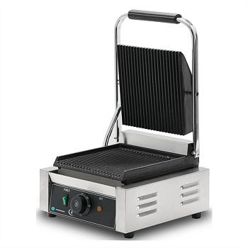 Гриль контактный Hurakan HKN-PE22R прижимной профессиональный ребристый