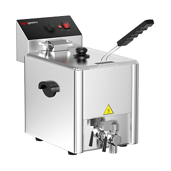 Фритюрница GGM Gastro EFH8 с краном электрическая профессиональная 8 л