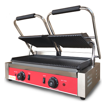 Гриль контактный GoodFood ECG20RR прижимной профессиональный ребристый