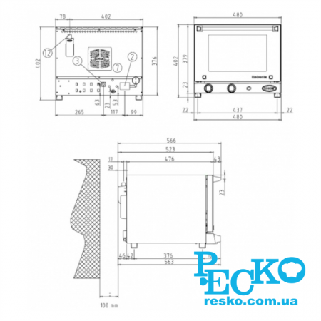 Печь конвекционная Unox XF003 шкаф пекарский
