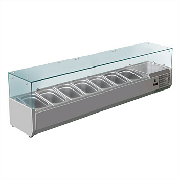 Витрина для топпинга Hurakan HKN-GXD1800GC холодильная для пиццы пиццерии