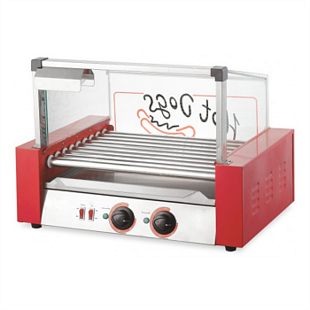 Гриль роликовый Frosty WY-009 со стеклом 9 роликов