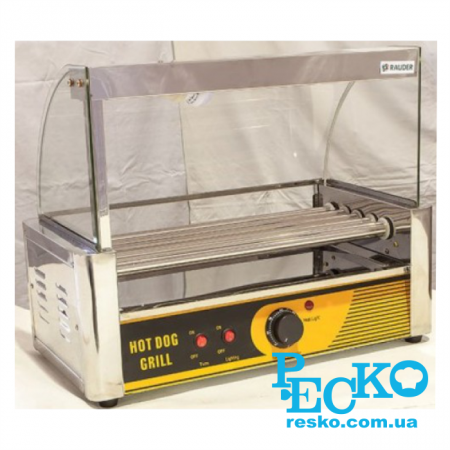 Гриль роликовый Rauder JRG-05G со стеклом 5 роликов