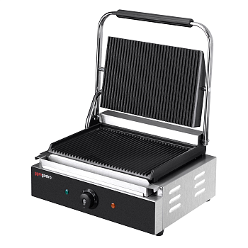 Гриль контактный GGM Gastro KGJ442 прижимной профессиональный ребристый